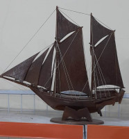 Souvenir Perahu Phinisi Kecil Warna Hitam #
