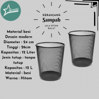 KERANJANG SAMPAH JALA HITAM BULAT no-image