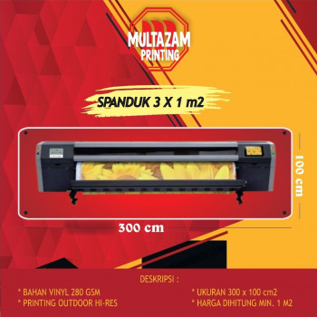 Cetak Spanduk 3 x 1 m