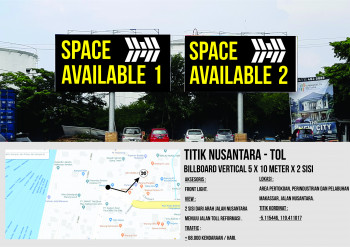 Billboard Nusantara View A Ukuran 5 x 10 M x 2 Sisi Horizontal