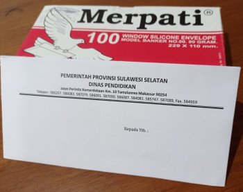 AMPLOP DINAS WARNA PUTIH