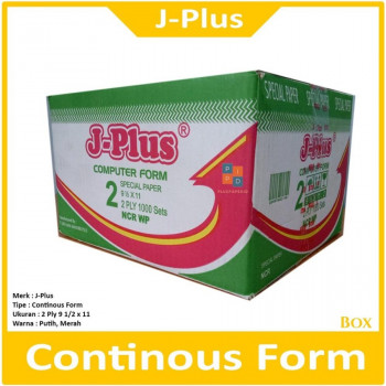 Continous Form 9 1/2 x 11 2Ply j-plus