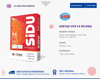 Kertas Sidu F4 80gr