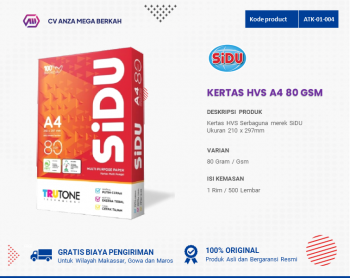 Kertas Sidu A4 80gr