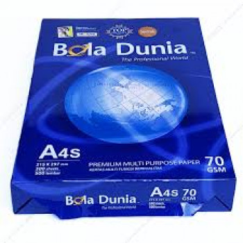 KERTAS BOLA DUNIA UK.  A4S  70 GSM