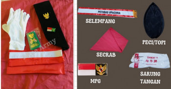 Perlengkapan atribut Upacara Paskibraka