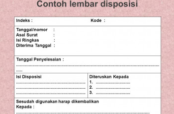 Cetak Lembar Disposisi