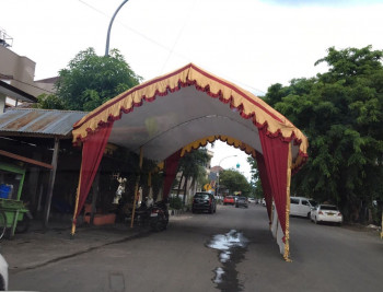 Tenda Terowongan Plafon + b.tiang 4x5