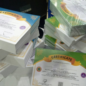 Cetak Sertifikat A4 + Bingkai